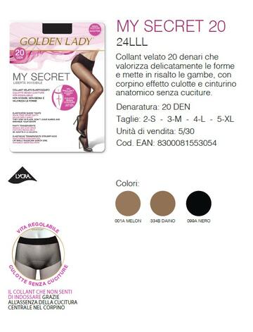 GOLDXXXX24LLL- 24lll collant elasticizzato my secret - Fratelli Parenti